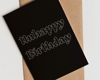 Malheureux anniversaire - Carte de voeux 6 x 4