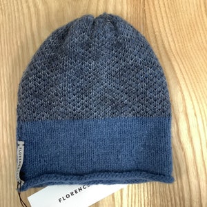 Bonnet Corum Blue Denim en laine de Baby Alpaga et Mohair. Homme et Femme image 2