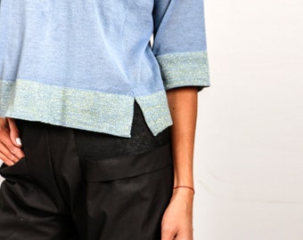 Pull Serano . En maille fine de viscose de cellulose. Florence Collin