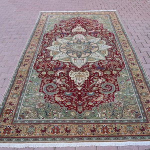 Kayseri Rug,7x11ft Rug,Large Area Rug,Handmade Rug,Oriental Rug,Medallion Rug,Livingroom Decor,Luxury Rug,High Quality Rug,Turkish Rug,Area