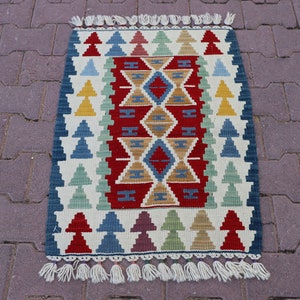 2x3 ft Blue Authentic Kilim,Traditional Kilim,Anatolian Kilim,Handmade Kilim,Nomadic Kilim,Gift Kilim,Doormat ,Office Kilim,Used Kilim
