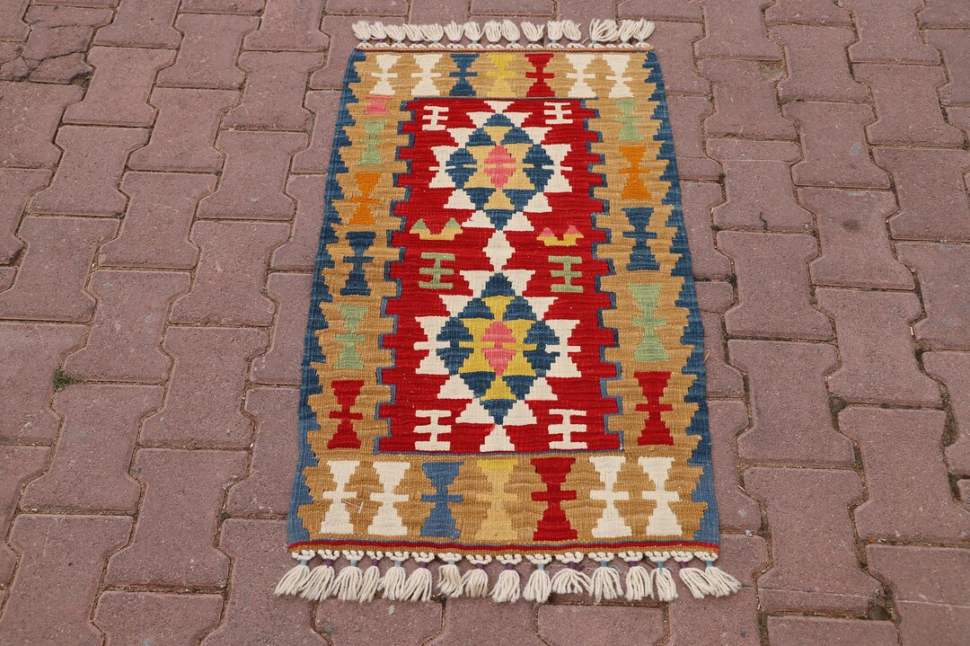 Kilim Rug,2x3ft Small Kilim Rug,cappadocia Carpet,anatolian Rug