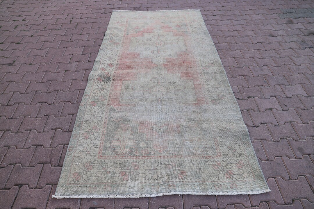 Handmade Anatolian Medallion Rug, 4x8 Ft, Beige Turkish Rug - Etsy