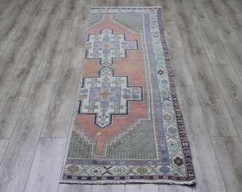 Oriental Runner,3x9 Turkish Rug,3x9 Runner,Boho Runner,Vintage Runner,Kitchen Runner Rug,Oushak Rug,Hallway Rug,Large Runner Rug,Wool Carpet