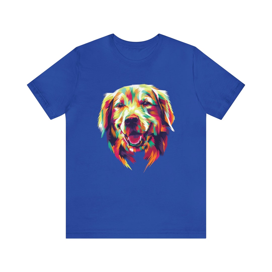 Colorful Golden Retriever T-shirt – Cute Dog Lover Tee for Everyday ...