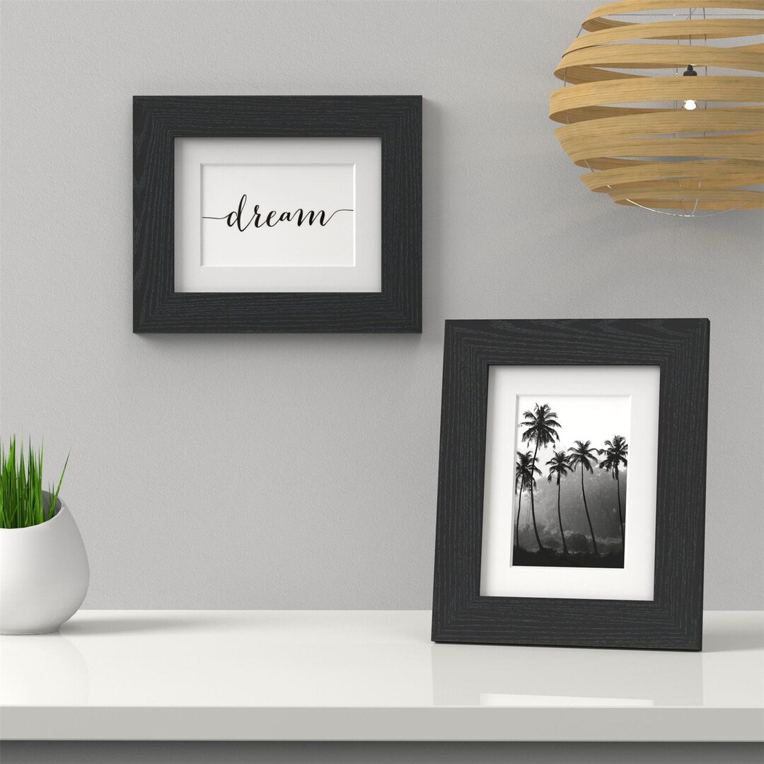 Modern Photo Frame With White Mount: Square & Rectangle Sizes - Etsy