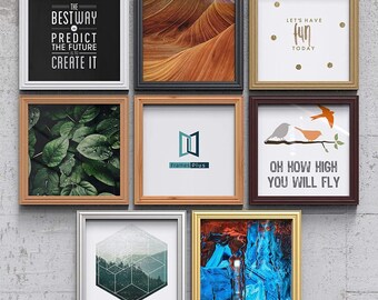 Black Picture Frames White Photo Frame Modern Wall Art Hanging Poster Frames