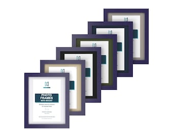 Purple Picture Frame with Mount, 66 Sizes, 6 Mount Colours, Square, A4 & Poster Photo Frame for Wall or Desk