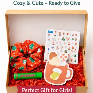 Tween Christmas Gift Box | Snowflake Scrunchie, Lip Balm & Nail Decals