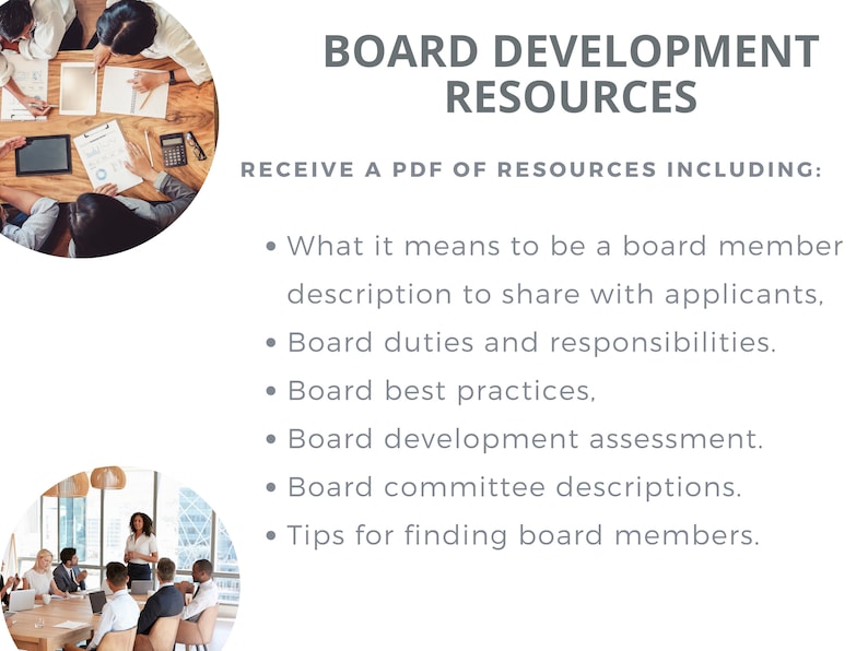 Non Profit Board Member Application Template Etsy