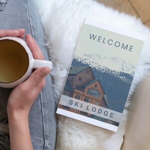 Welcome Book Template Ski Lodge Theme for Short Term Rental