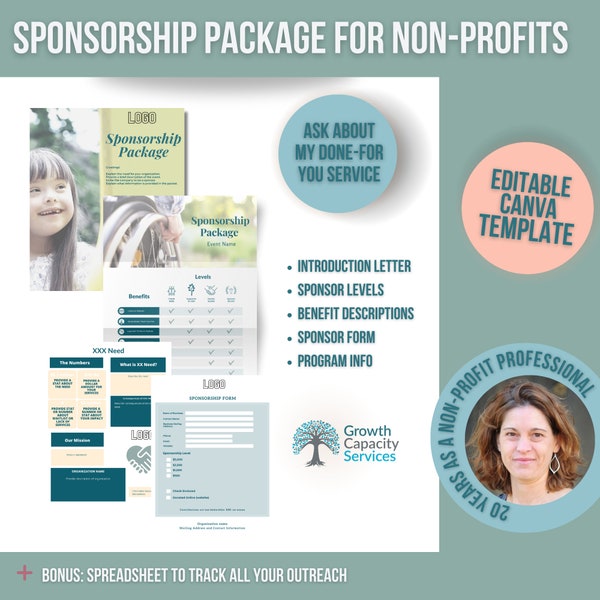 Non-Profit Corporate Sponsorship Package Template for Fundraising Events