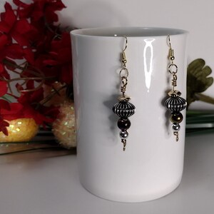 2.5 Shamballa style bead hanging earrings