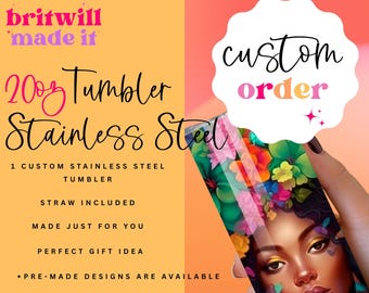 Custom 20oz Stainless Steel Sublimated Tumbler
