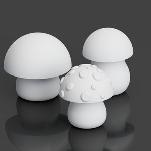 Mushrooms Storage Container Pack STL File For 3D printing