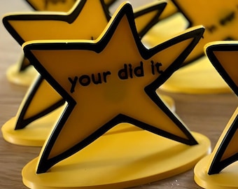 Meme star trophy - Fridge magnet - Custom phrases - Your did it - award - trinket