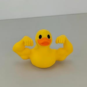 Muscular Arms Rubber Duck: 3D Printed Jeep Duck