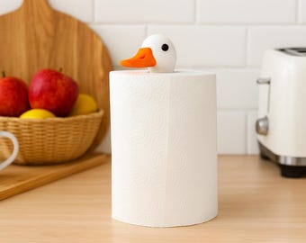 Gans Küchenrollenhalter | 3D Gedruckt aus PLA | Magnetkopf