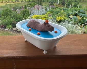 Badkuipbeeldje capibara: 3D-geprint grillig decor