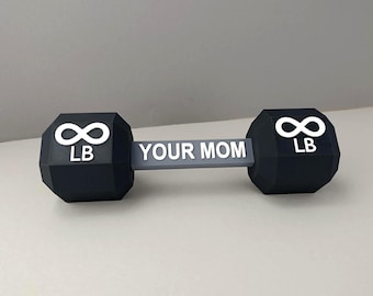 Funny Dumbbell - Your Mom Gag Gift, 3D Printed Gym Decor