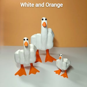The Duck-You: original 3D Printed Figurine - Middle finger statue - untitled goose - Meme Ornament -