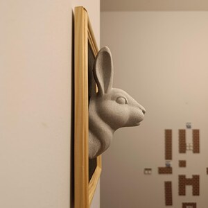 3D Bunny Wall Art – Framed Rabbit Sculpture – Custom Bunny Decor for ...
