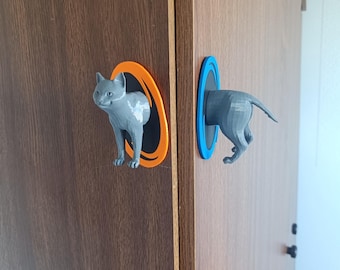 Portal Katze - Türdekoration - Schlafzimmer Dekor - 3D gedruckt