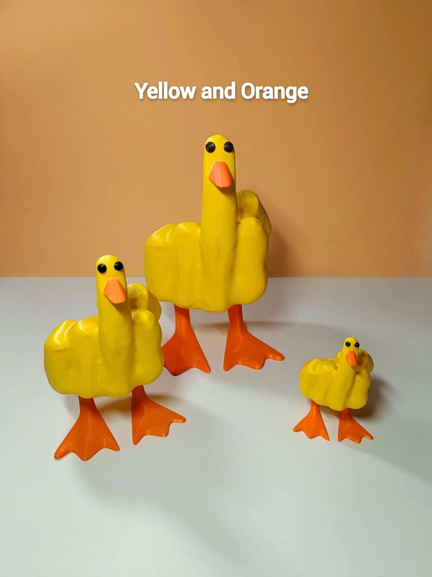 The Duck-you: Original 3D Printed Figurine Middle Finger Statue