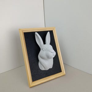 3D Bunny Wall Art  Framed Rabbit Sculpture  Custom Bunny Decor for ...