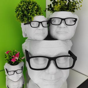 Extra Large Danny DeVito Multi Color Planter For House Plants and Succulents - Frank Reynolds - 3D printed - 20 colors - Pencil holder