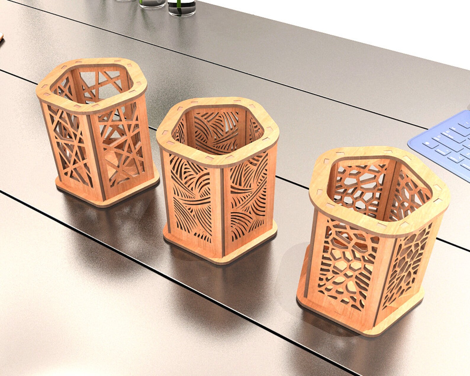 Pen Holder Svg for Desk Pencil Case Dxf Pencil Storage Etsy