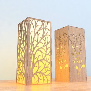 Laser Cut Wooden Decorative Table Lamp Svg Candle Holder Svg 