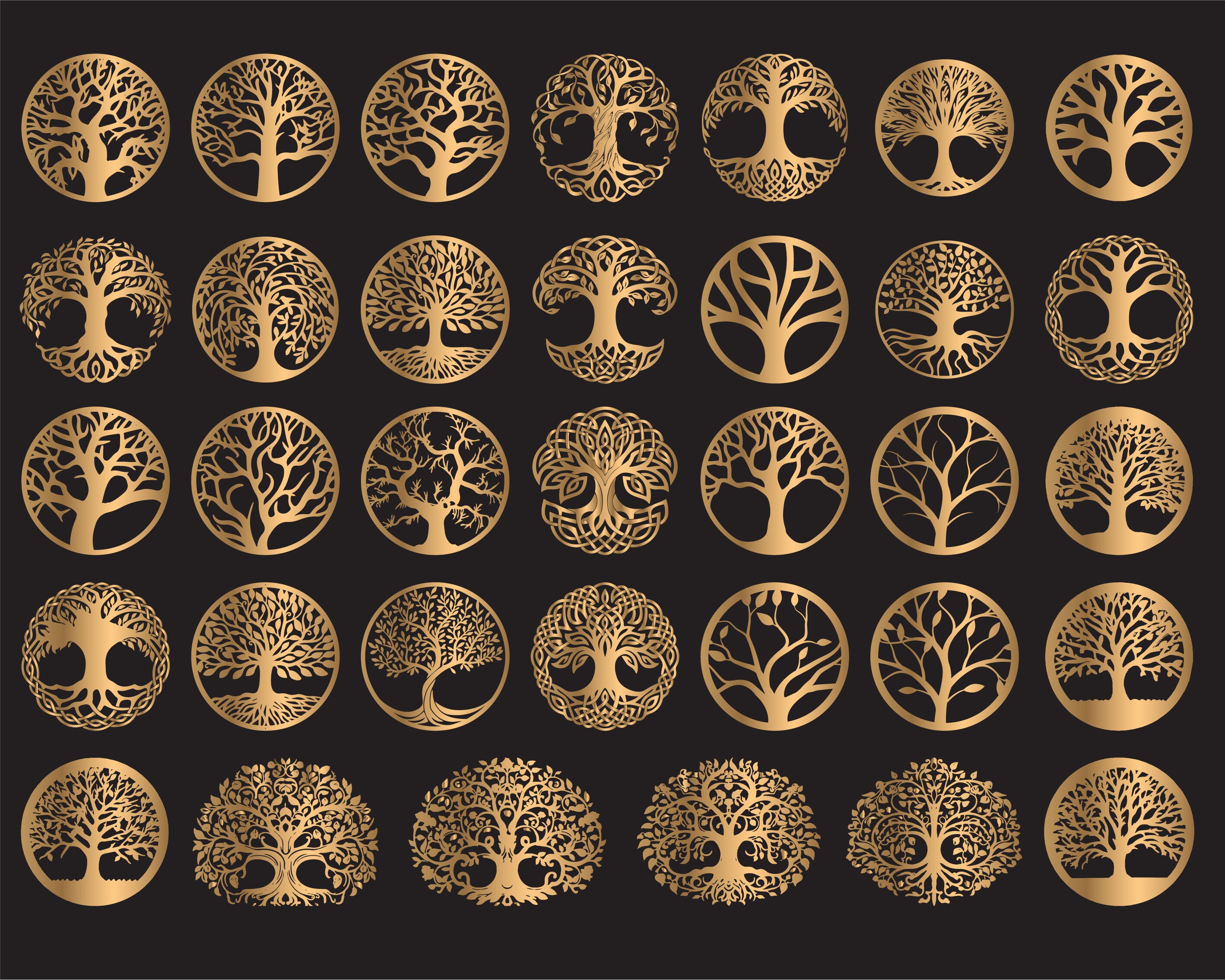 Arbre de vie Png Svg Dxf Pdf Fichier de coupe darbre arbre - Etsy France