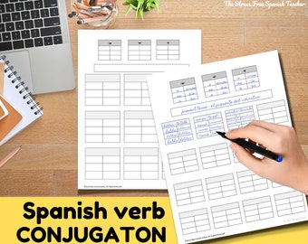 Esercizi di coniugazione dei verbi spagnoli, schede di esercizi con la tabella T, appunti di grammatica spagnola, materiale stampabile per le lezioni di spagnolo, guida allo studio dello spagnolo, scheda di lavoro di spagnolo