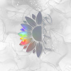Sticker autocollant tournesol personnalisé