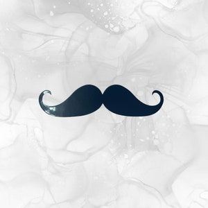 Adesivo decalque de vinil bigode