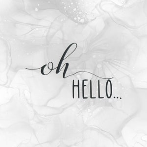 Sticker vinyle boîte aux lettres Oh Hello
