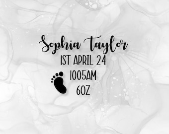 Personalised Baby Announcement Vinyl Decal Sticker