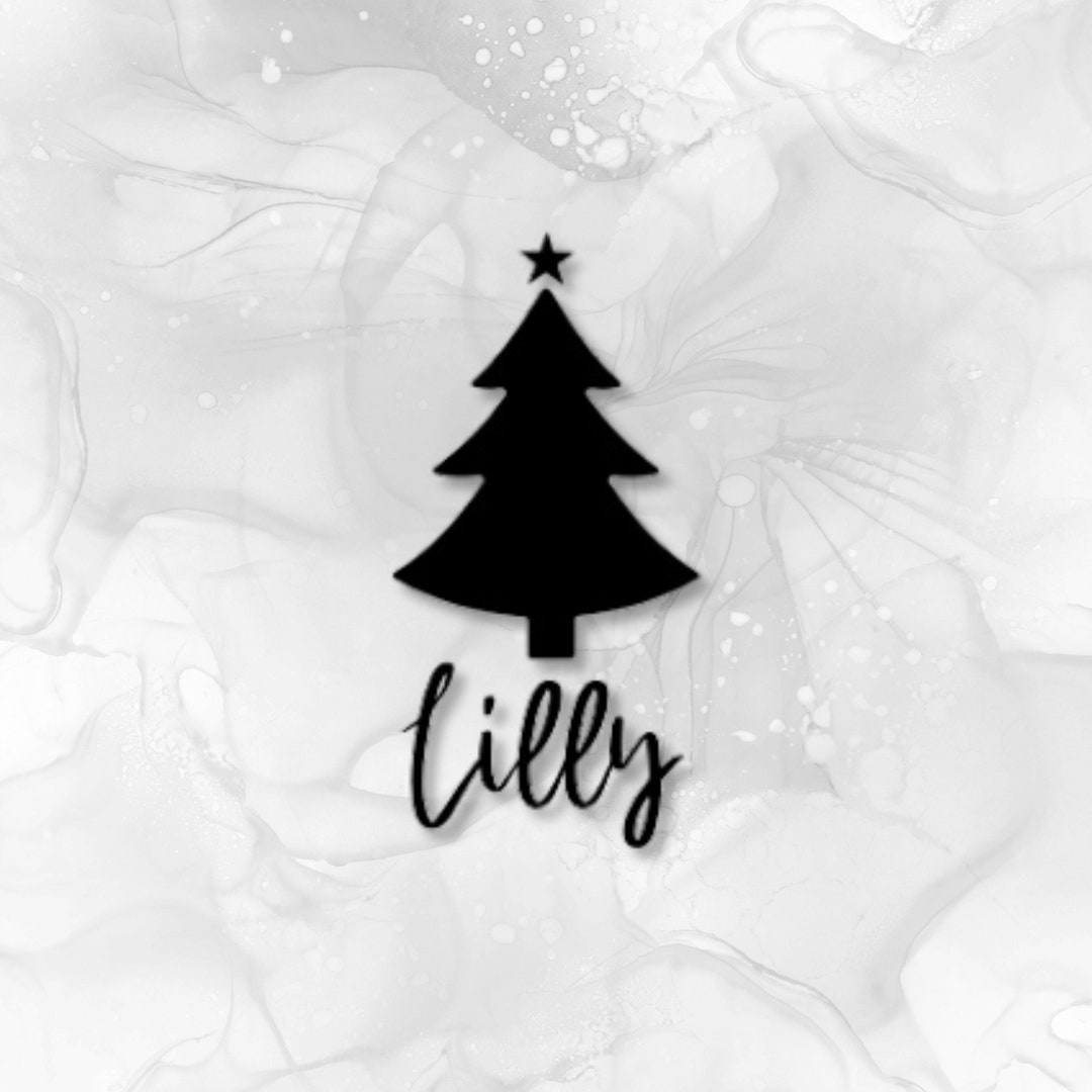 Personalised Christmas Tree Vinyl Decal Sticker Etsy