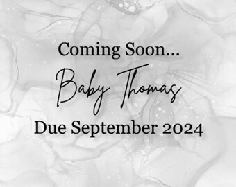 Personalised Pregnancy Announcement Vinyl Decal Sticker