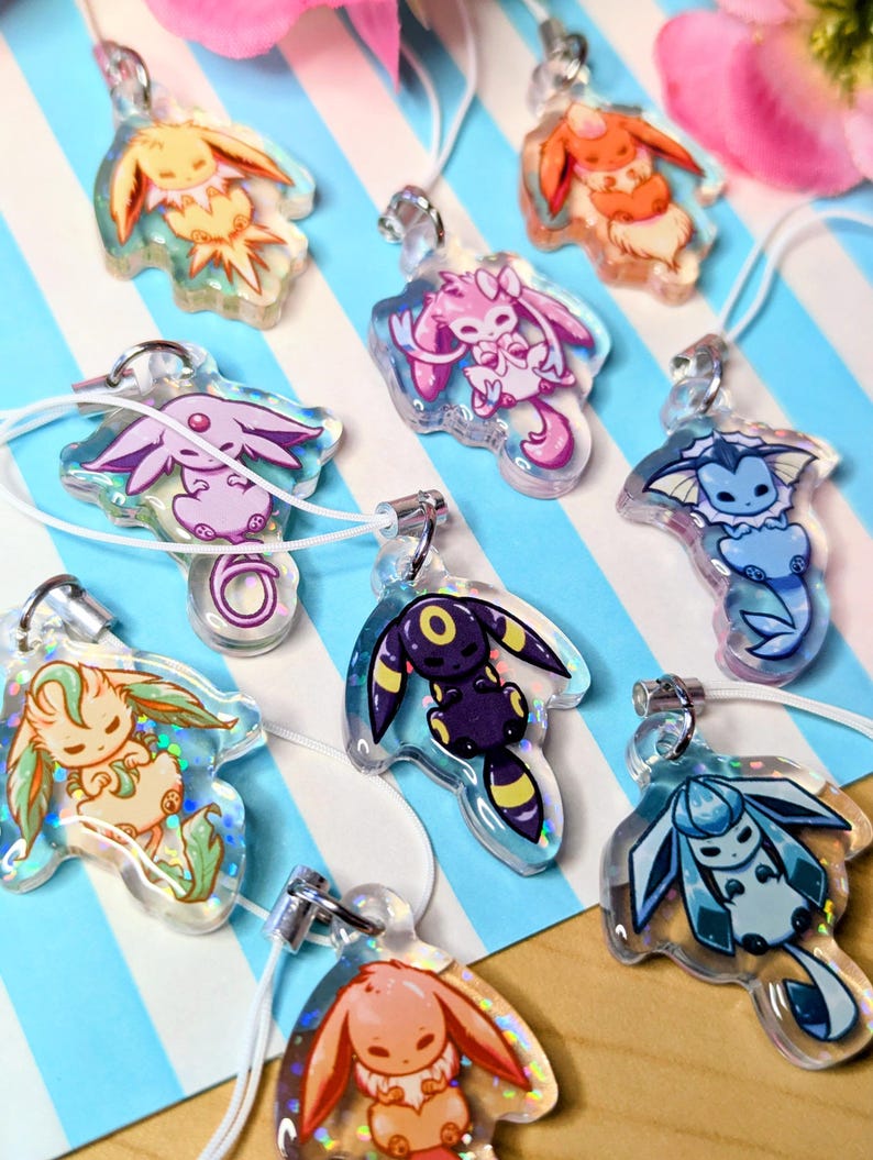 EEVEELUTIONS • Phone Charms • Double sided SHINY image 2