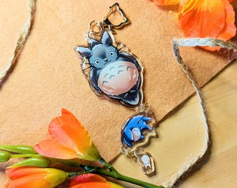 Bad Kitty Totoro Keychain • Fanart