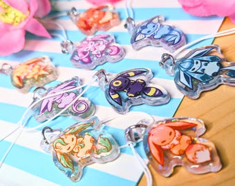 EEVEELUTIONS • Phone Charms • Double sided SHINY