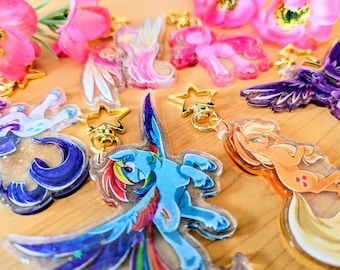 Little Ponies Mane Sex Nyckelringar