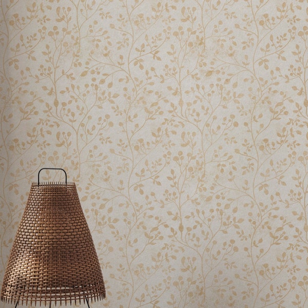 Beige Wallpaper Peel and Stick Wallpaper, Terracotta Wallpaper, Minimalist Mural, Boho Wallpaper, Bohemian Wallpaper, Minimalist Wallpaper