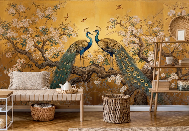 Gold Chinoiserie Wallpaper