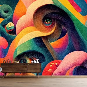 3D Illusion Wallpaper: Colorful Abstract Peel and Stick Wallpaper