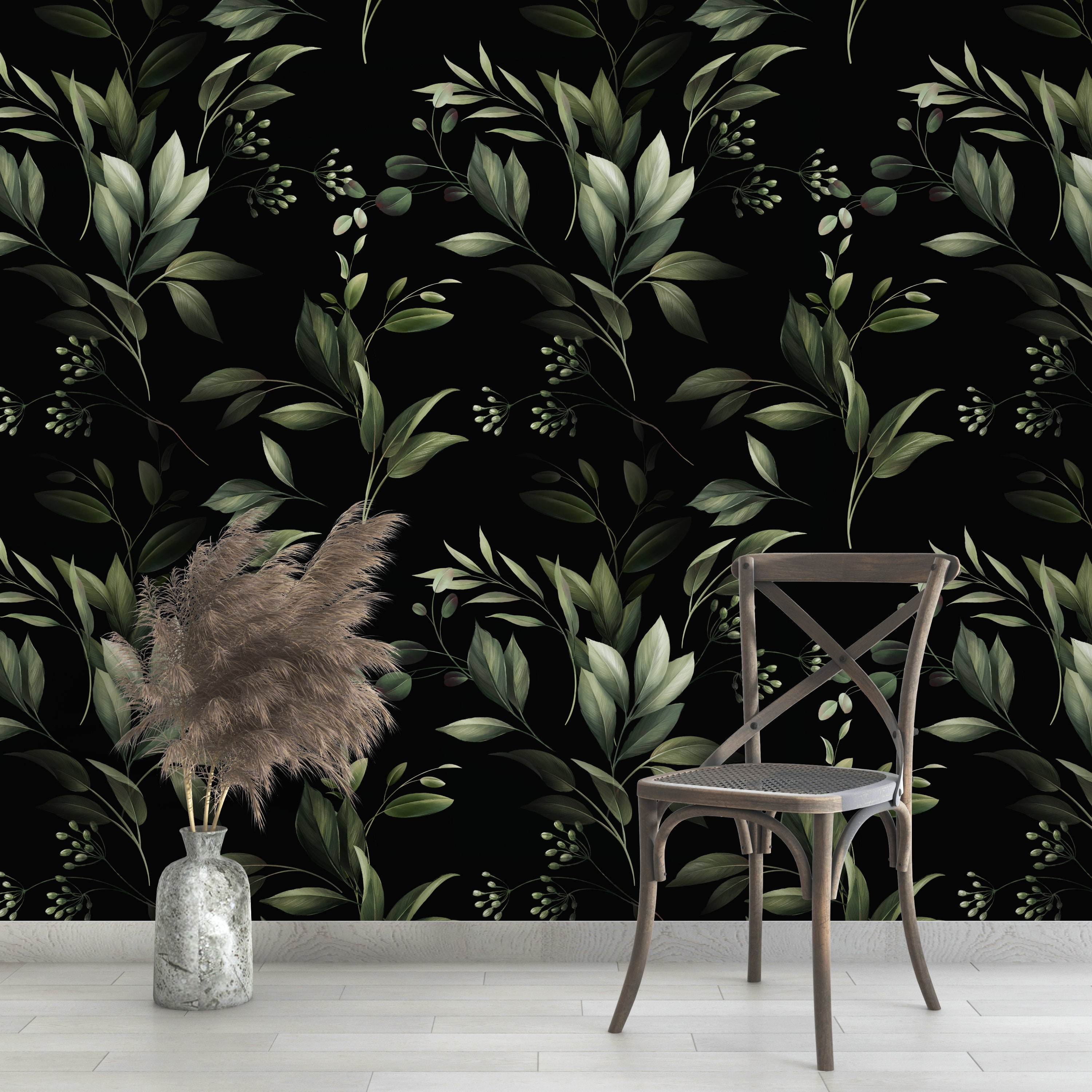 Black White And Green Wallpaper