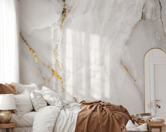 Luxury Marble Pattern Gold Look Wallpaper, Self Adhesive Peel and Stick Wall Murals, Marble Pattern Wallpaper, Marble Design Wallpaper
