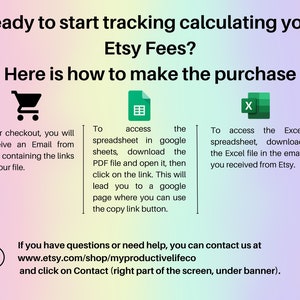 Etsy Fees & Profit Calculator Product Pricing Excel Google Sheets Template Automated Small Business Spreadsheet Single Multiple Item Markup image 8